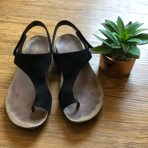 Dansko Reece sandals suede black size 38 - Picture 1 of 5